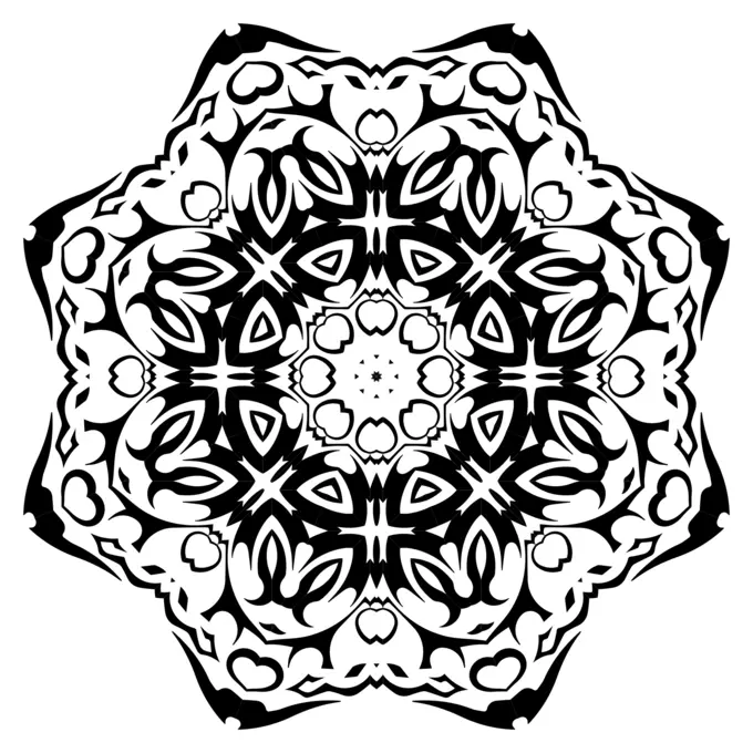 Round tribal image