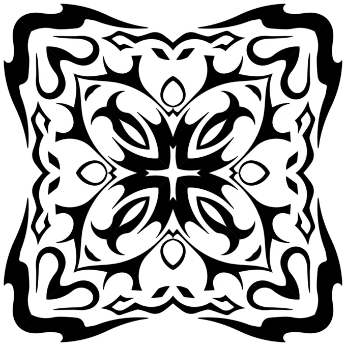 Detailed tribal tattoo