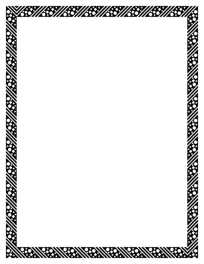 Border with symbols and signs