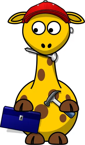 Giraffe with tollbox