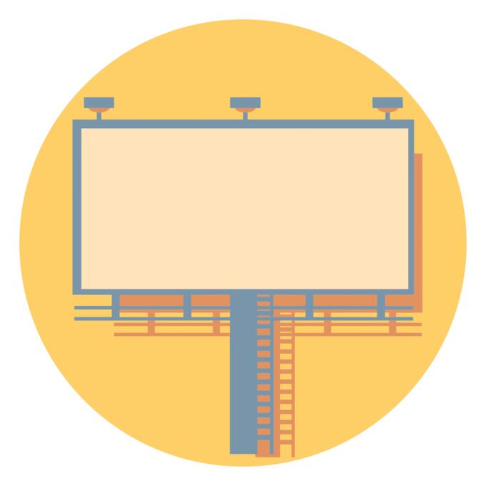 Highway sign board