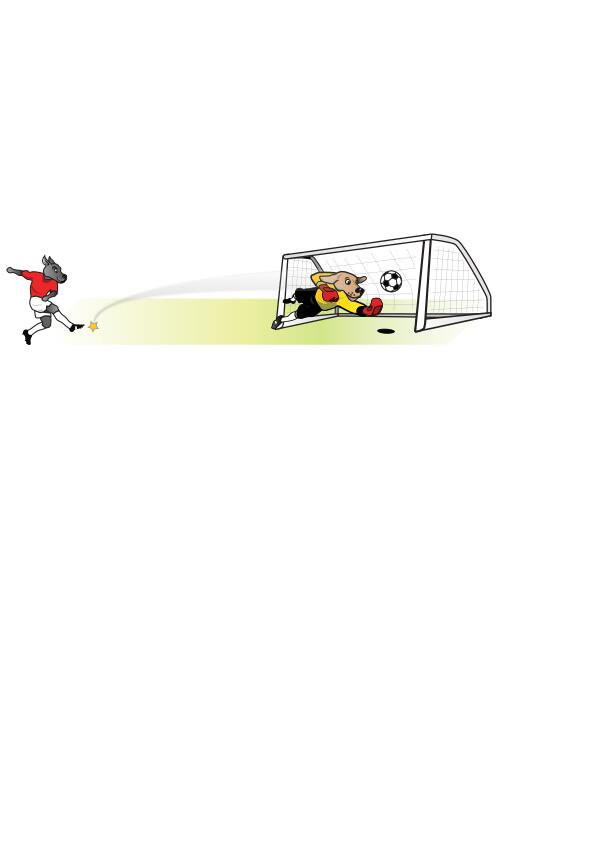 Dogs playing soccer