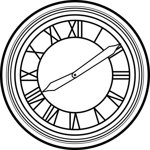 Retro round clock