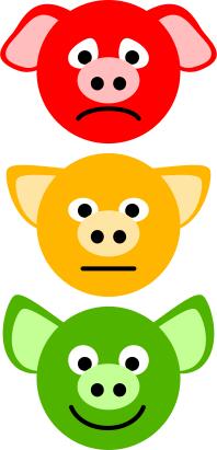 Pig traffic lights
