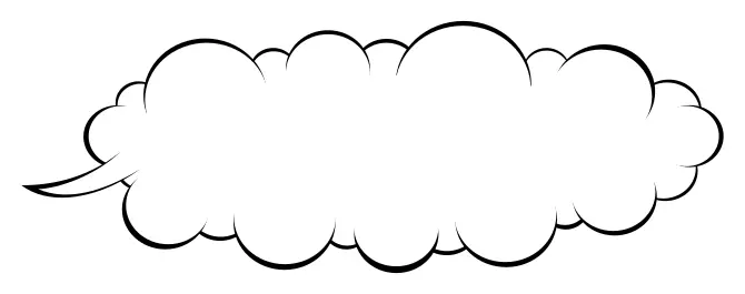 Cloudy speech ballon