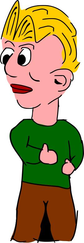 Cartoon blond guy