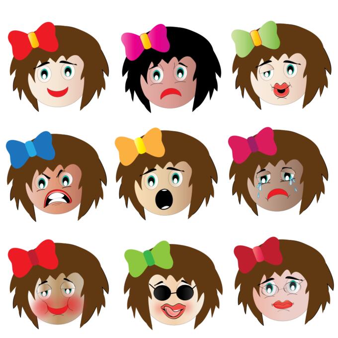 Female emotional faces