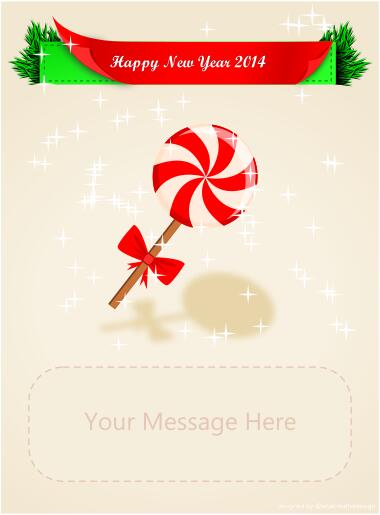 New Year's wish card