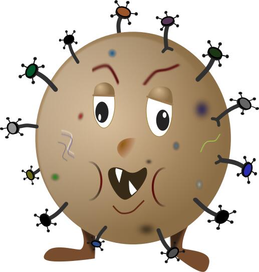 Cartoon image of a germ