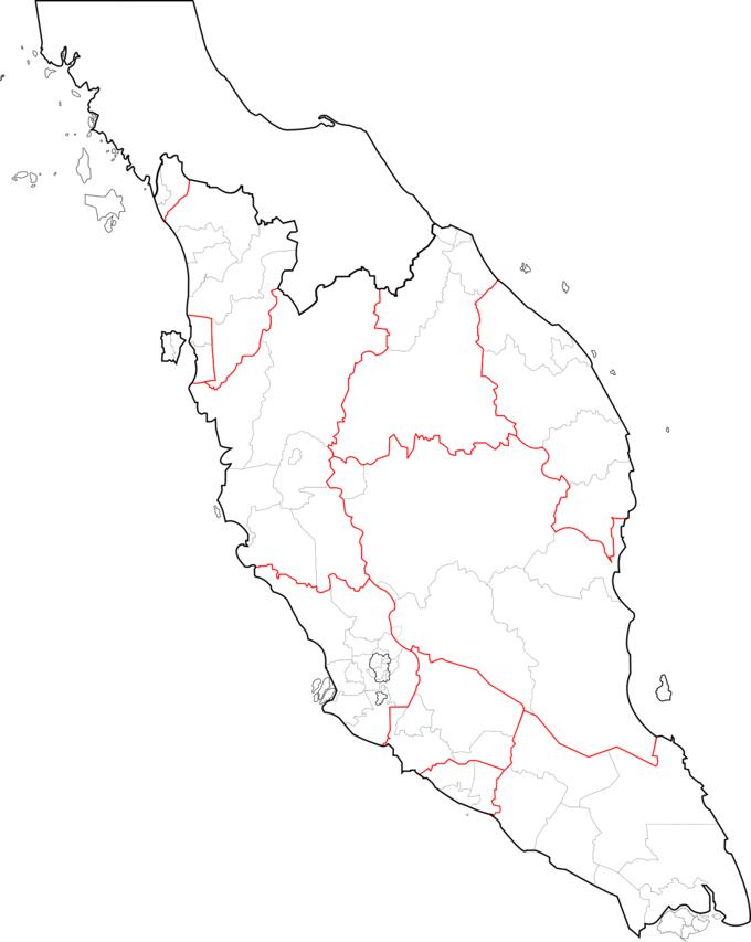 Chart of peninsular Malaysia