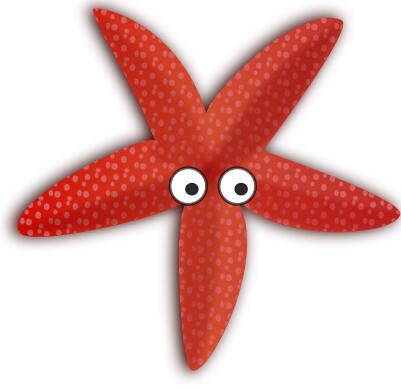Cartoon sea star