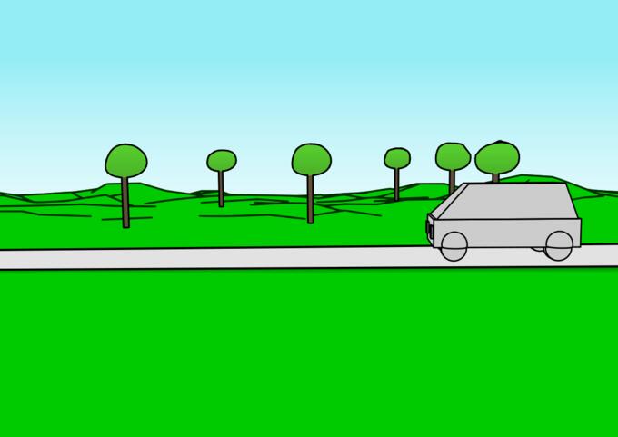 Passing car