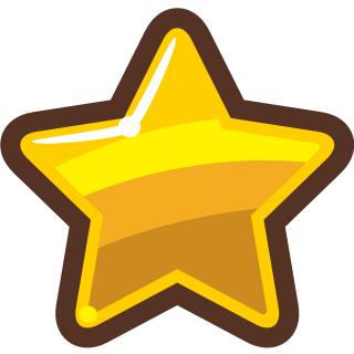 Cartoon gold star