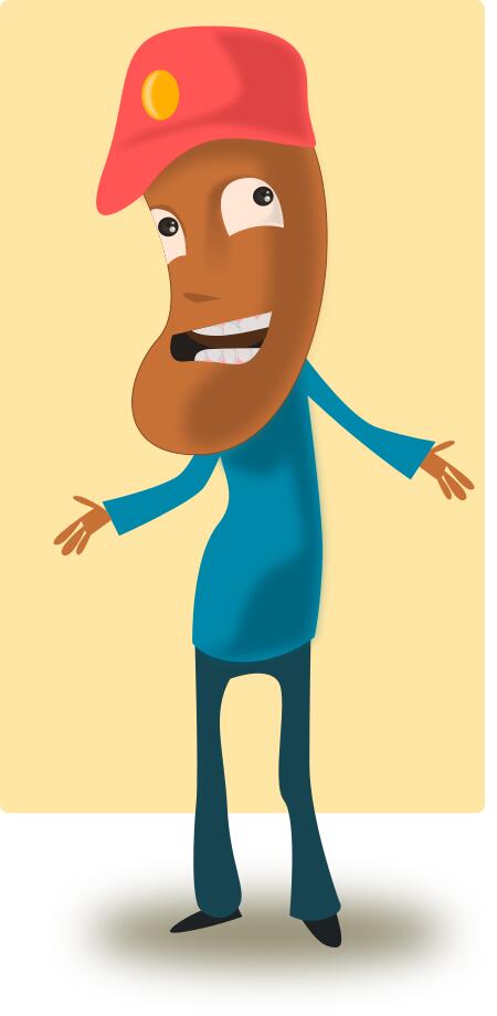 Cartoon toffee guy