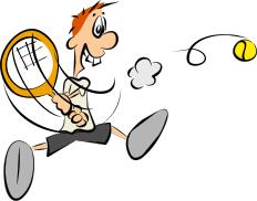 Cartoon tennis player