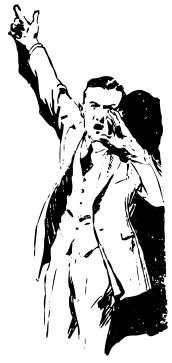 Man shouting and pointing