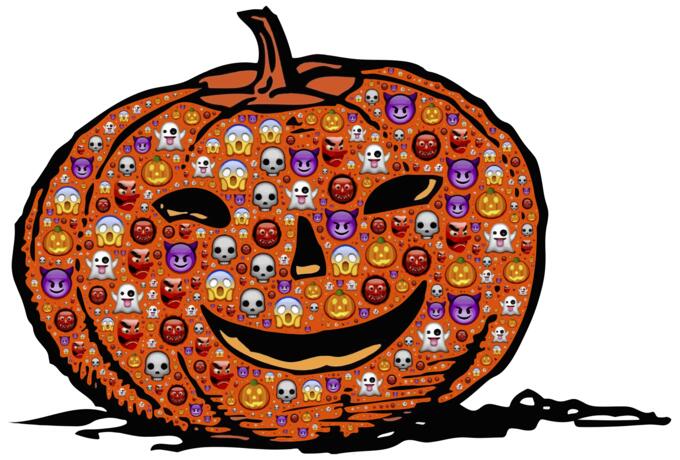 Colorful Halloween pumpkin
