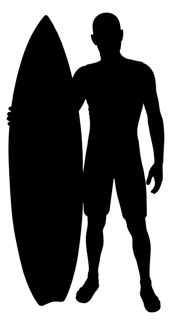 Surfer silhouette