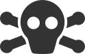 Skull and bones silhouette
