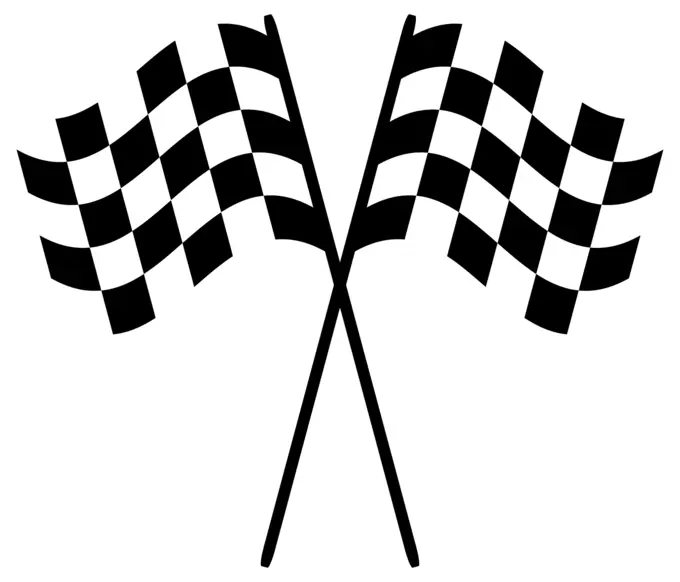 Checkered racing flags