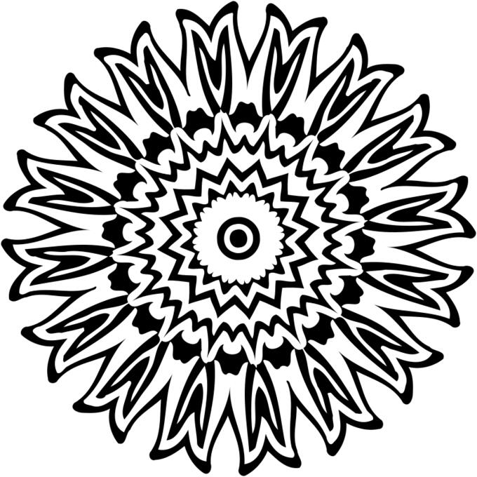 Black and white paper flower