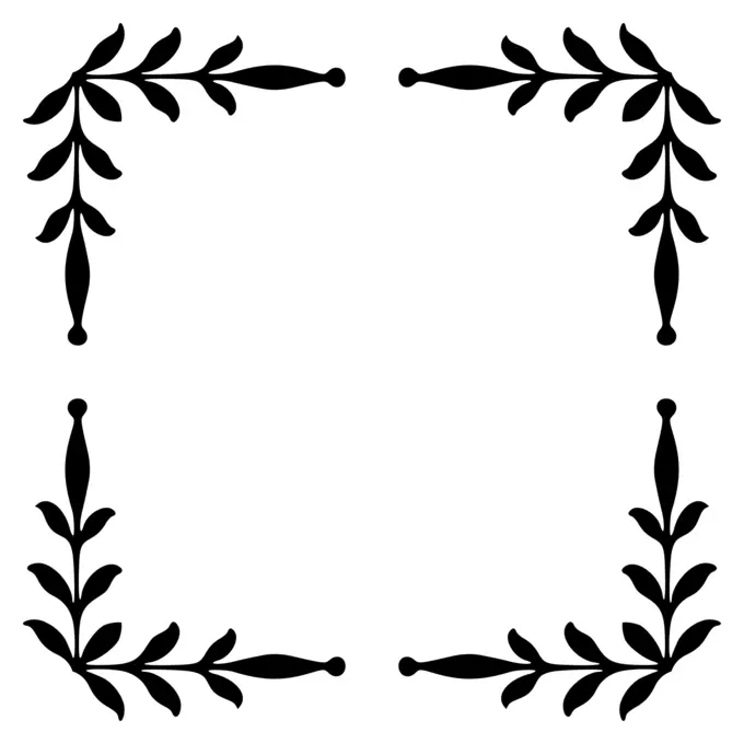 Leafy corner decoration