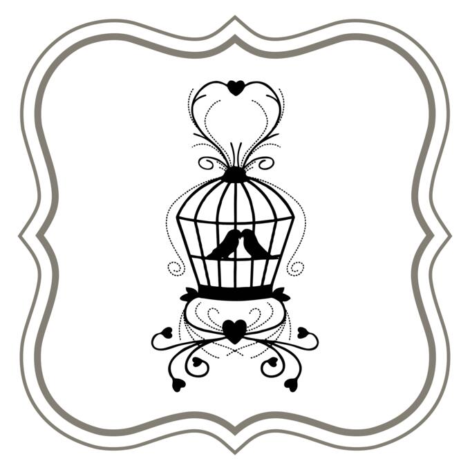 Framed love birds
