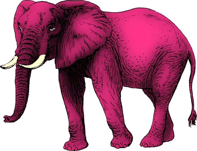 Pink elephant clip art