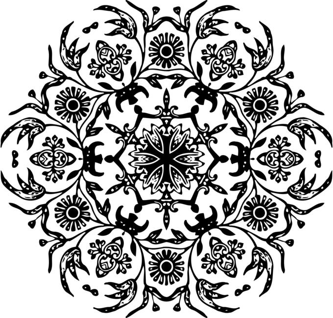 Floral ornament clip art