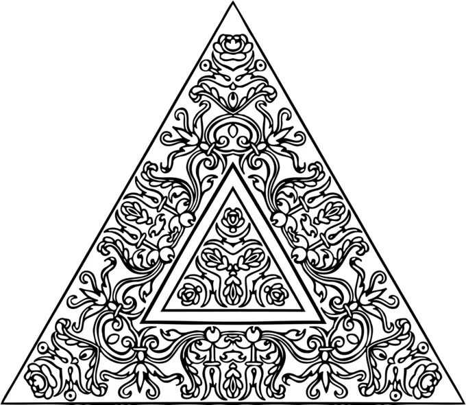 Abstractly designed triangle