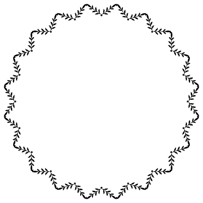 Wavy decorative frame