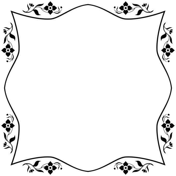 Decorative frame with flowers