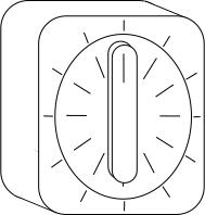 White kitchen timer