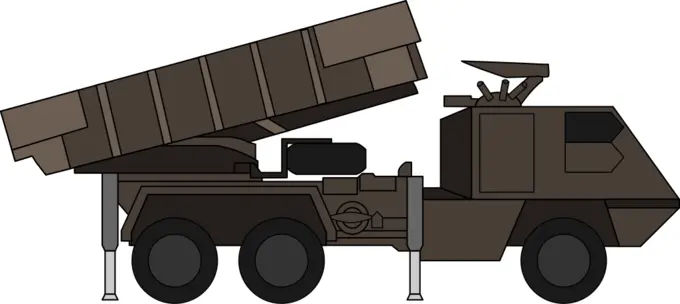 Army truck with weapon