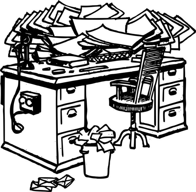 Messy desk