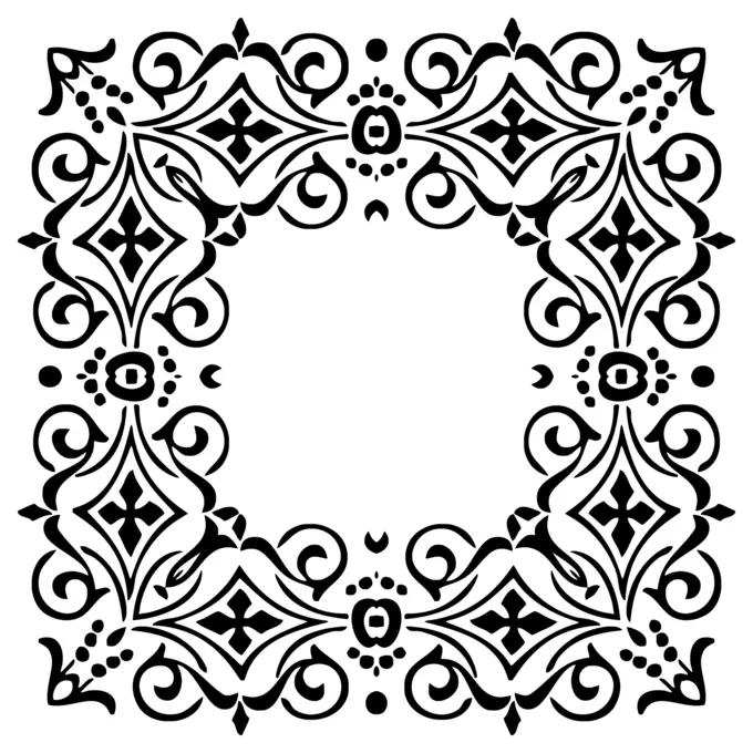 Squared decorative frame