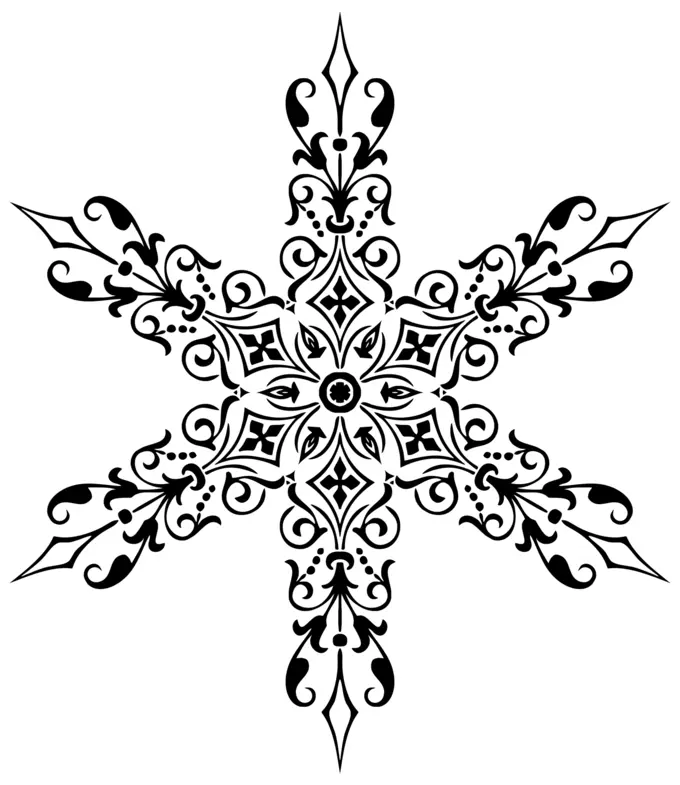 Snowflake silhouette