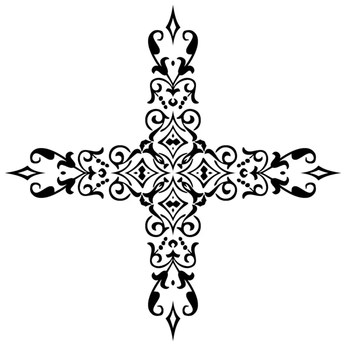 Ornamental divider cross