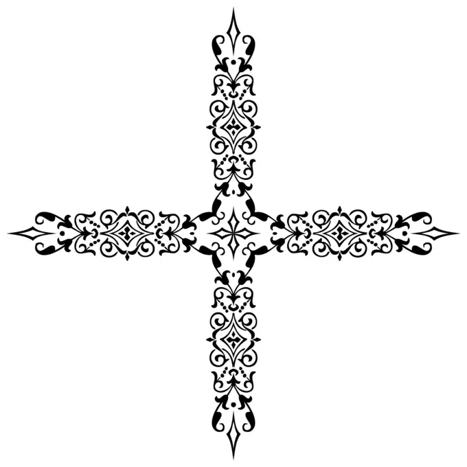 Floral cross divider