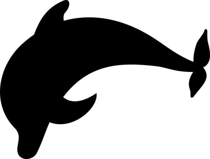 Dolphin's silhouette