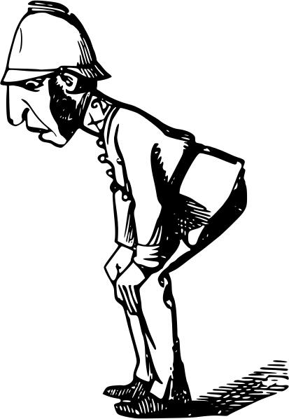 Tired policeman