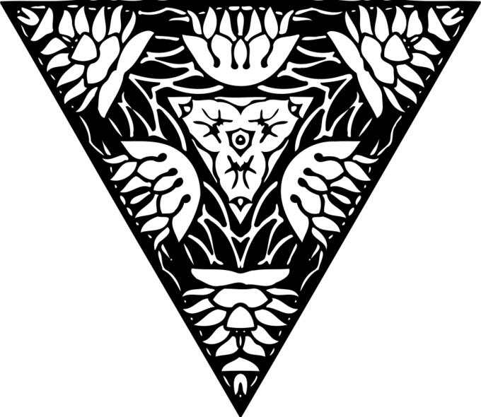 Abstract triangle decoration