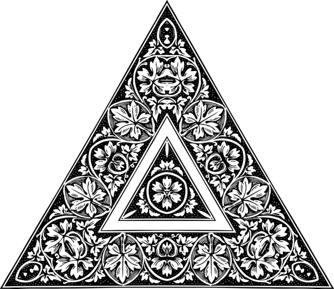 Triangular abstract design