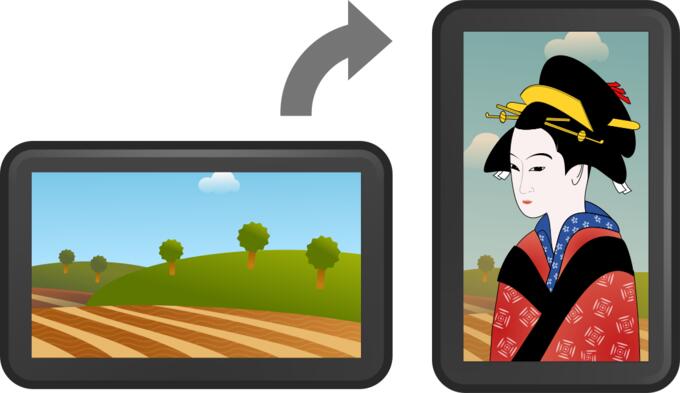 Landscape and portrait
