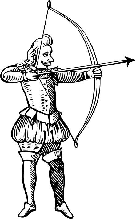 Archer with bow and arrow