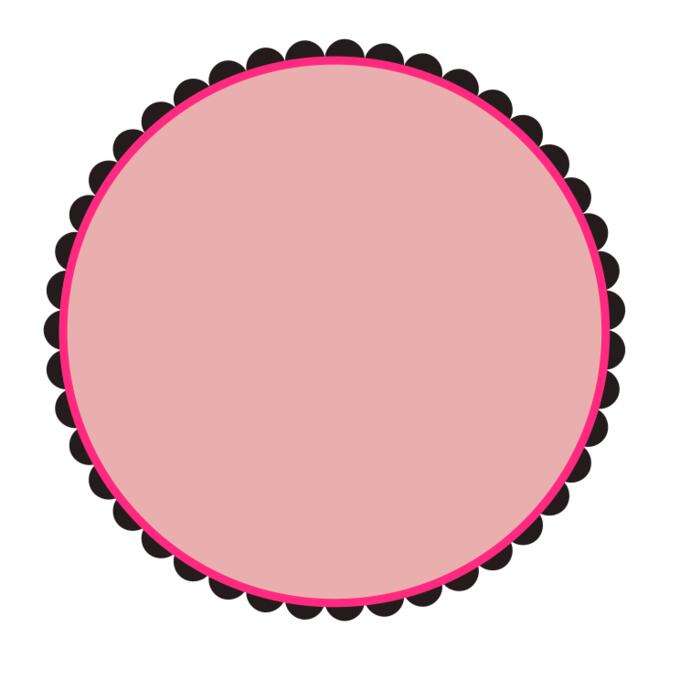 Pink round frame