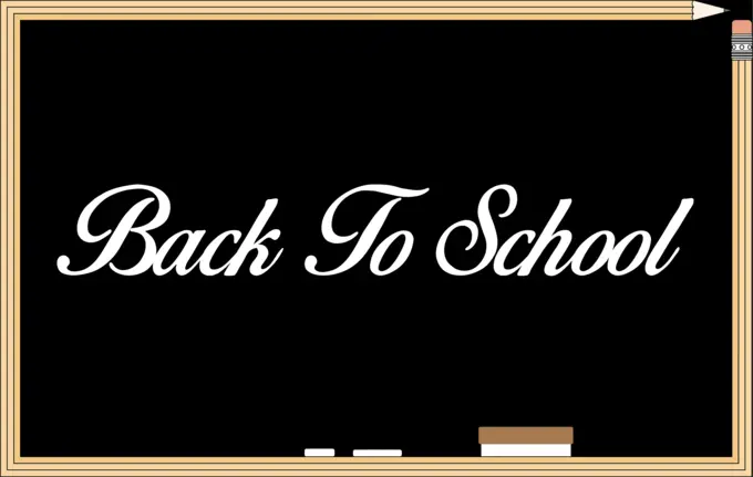 Blackboard with message