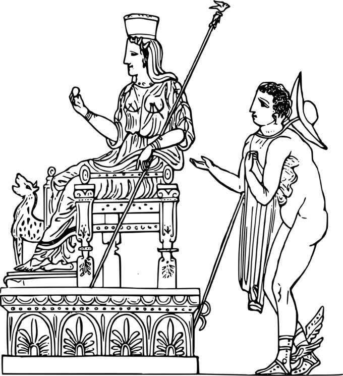 Naked man and queen