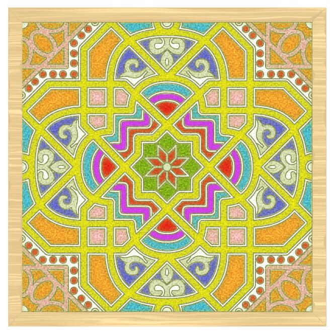Colored decorated window