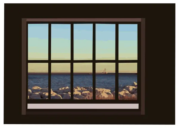 Ocean-view window